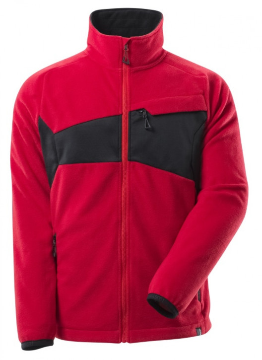 MASCOT® Fleecepullover mit Reißverschluss rot-schwarz