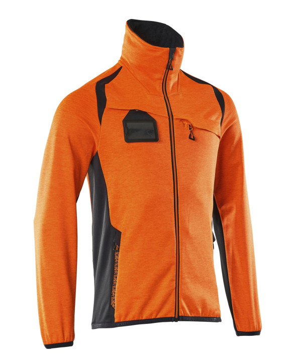 MASCOT® Fleecepullover RV Accelerate SAFE hi-vis orange/schwarzblau Gr. 2XL