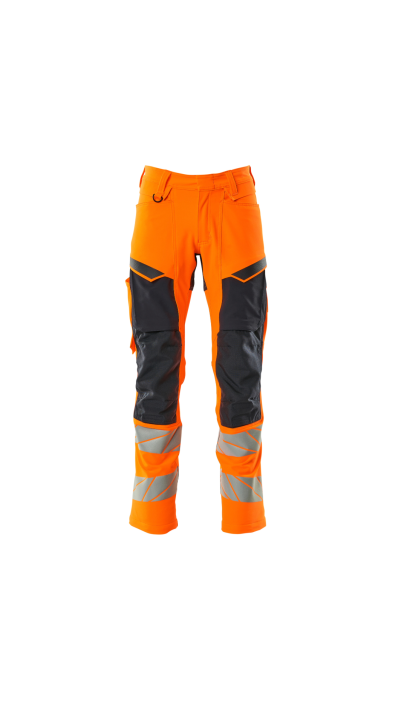 MASCOT® Bundhose mit Knietaschen- Farbe: hi-vis orange/schwarzblau