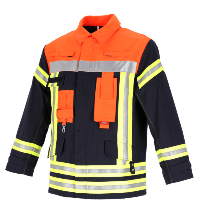 NOVOTEX Einsatzjacke THL schwarzblau/ HI-VIZ orange - Gr. 52